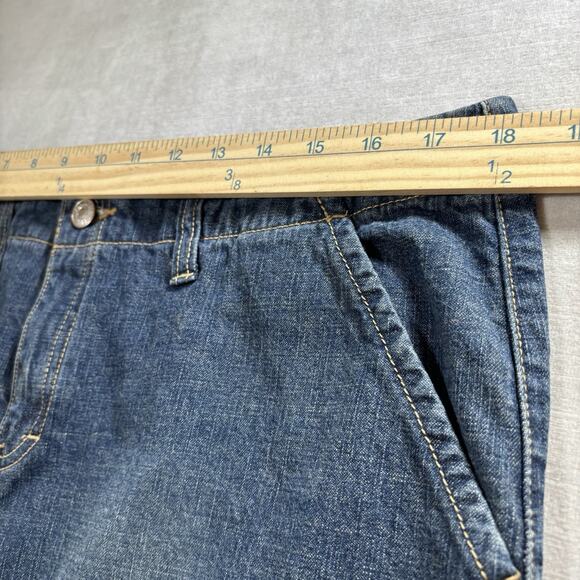 VTG Unionbay 90s Y2K Denim Midi Jean Skirt Cargo Pocket Sz 15 Blue Grunge Retro - Picture 7 of 9